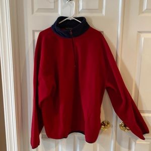 Nautica fleece xxl red with blue collar pullover
